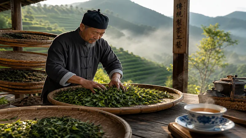 Odhalujeme tajemství výroby Oolong čaje: Umění, tradice a dokonalost | Prémiové čaje | vypij.cz tajemství výroby čaje Oolong