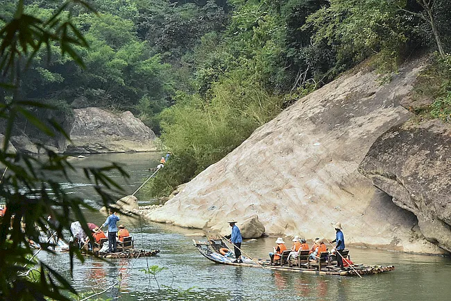 Oblast pěstování pohoří Wu Yi, Fujian v Číně