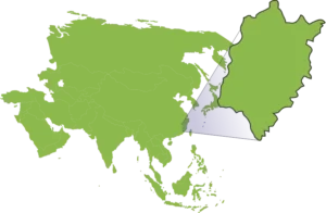 Mapa Fujian v Číně