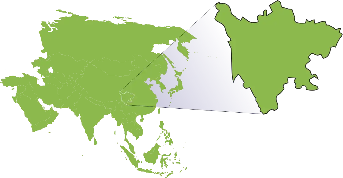 Mapa S‘-čchuan v Číně